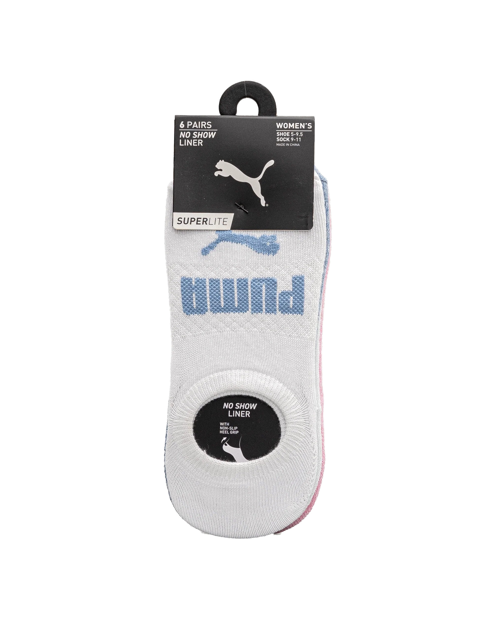 Bas invisible adulte 6pk  - Blanc&bleu - #91S-03
