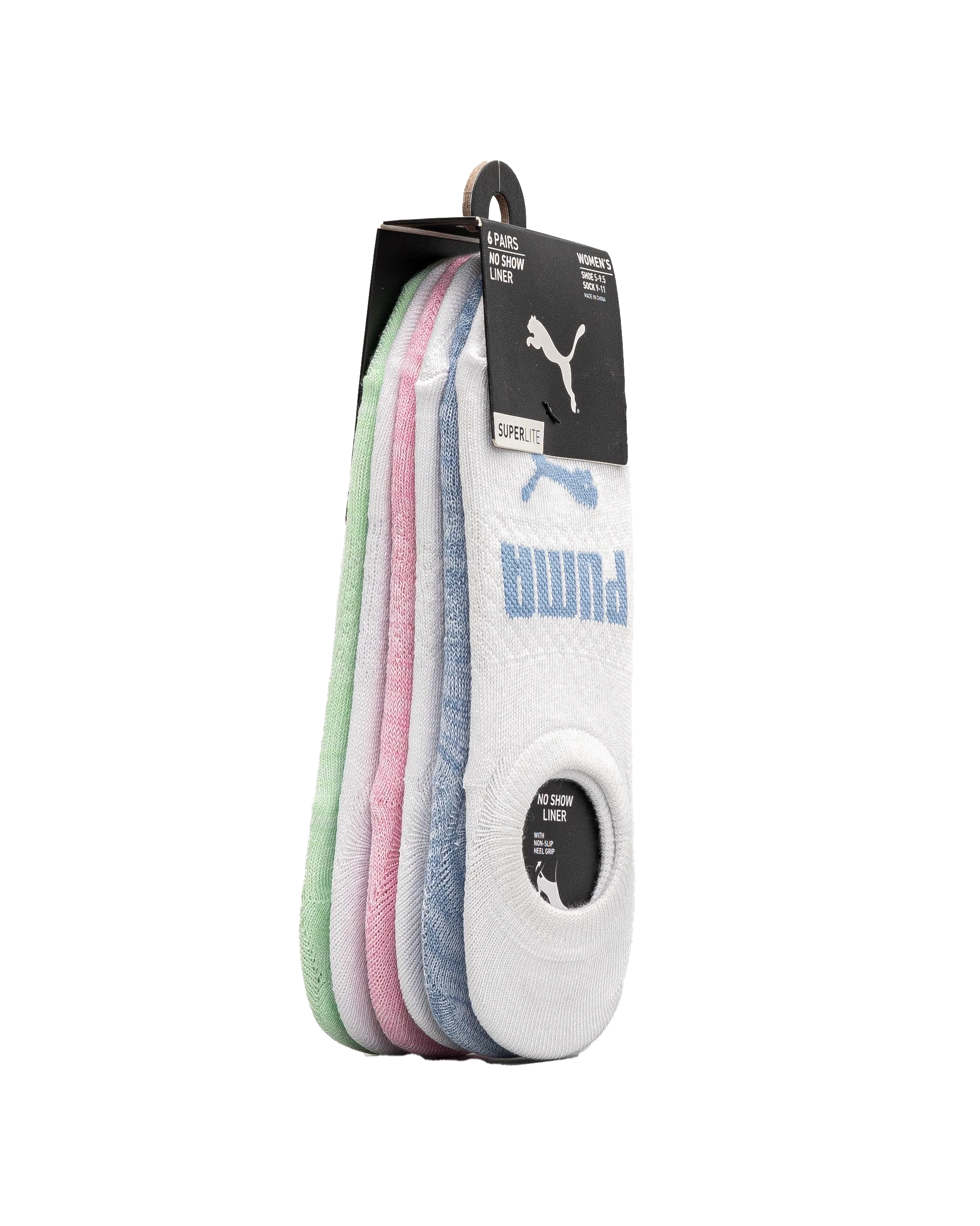 Bas invisible adulte 6pk  - Blanc&bleu - #91S-03 - Image 2